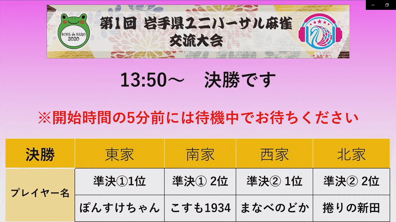 オンライン事業 ユニバーサル麻雀大会を開催しました